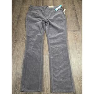 NYDJ Sheri Slim NWT Volcanic Glass Gray Corduroy Pants Size 12